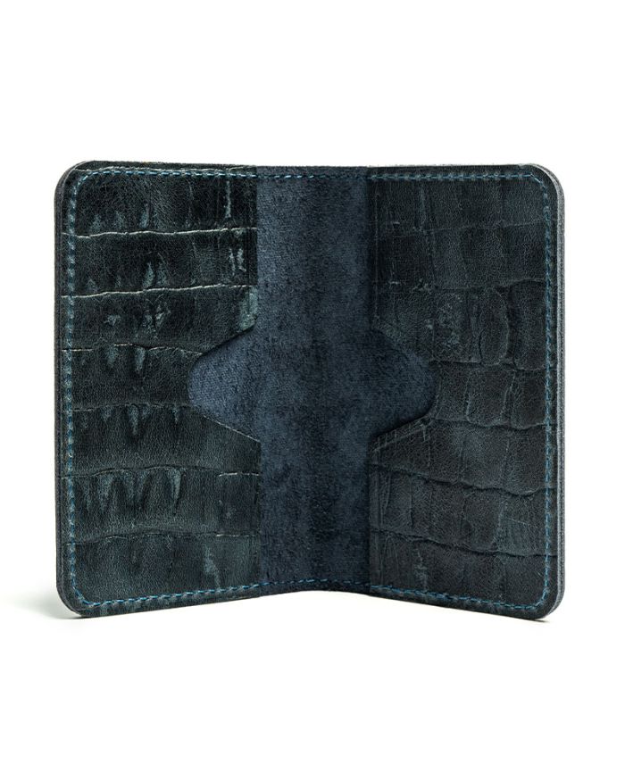 Handmade Water Green Leather Unisex Card Holder – in-hand