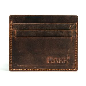 Handmade Crazy Leather Unisex Cardholder