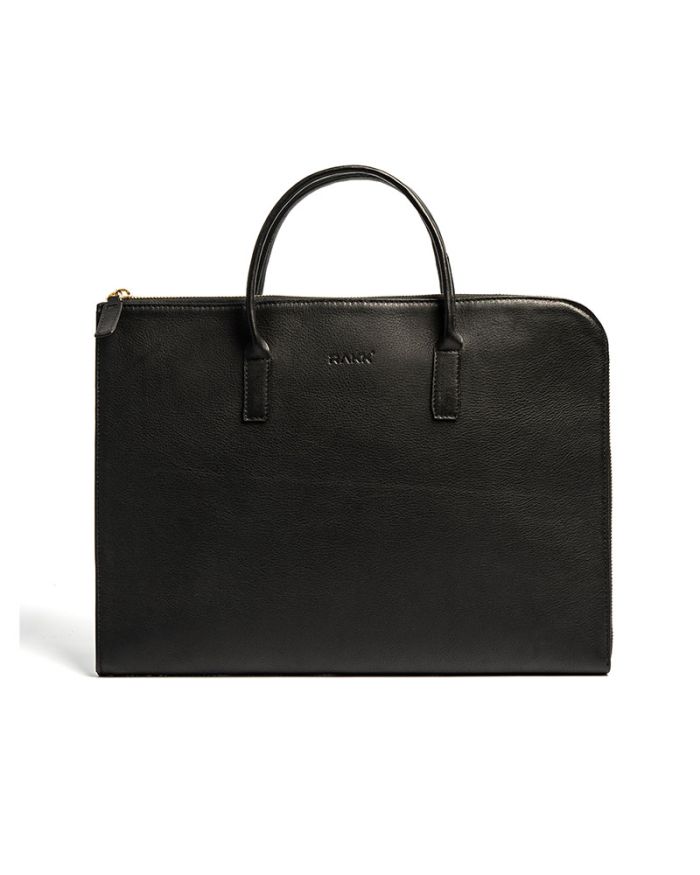 Black Handmade Leather Laptop Bag