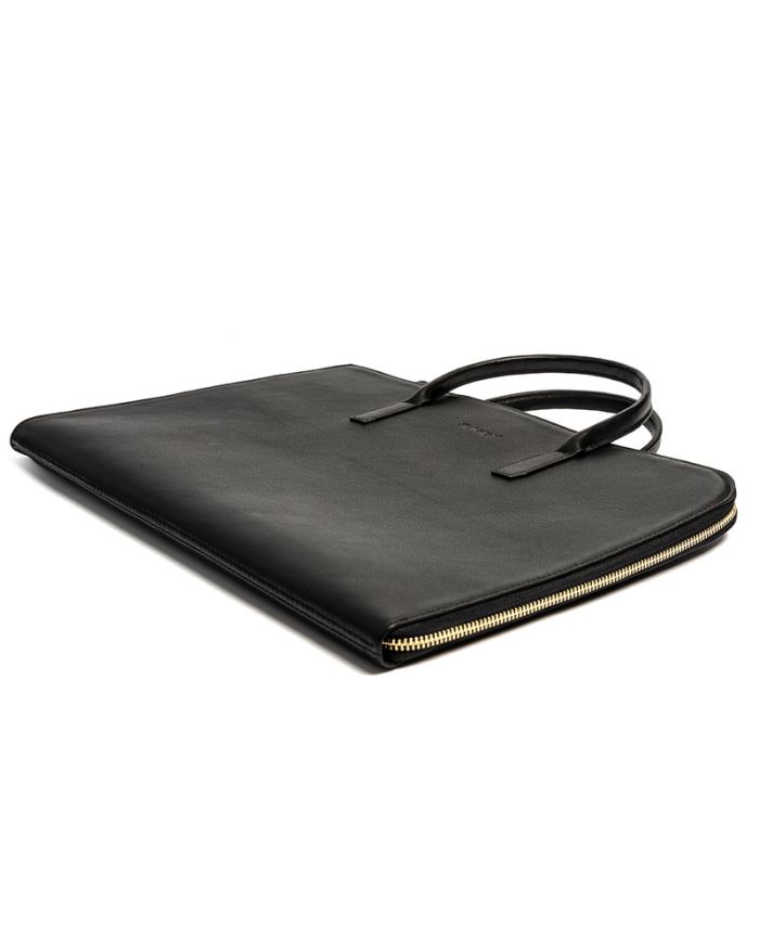 Black Handmade Leather Laptop Bag