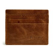 handmade leather unisex cardholder - tan color