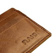 handmade leather unisex cardholder - tan color