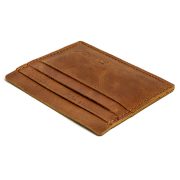 handmade leather unisex cardholder - tan color