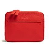 Handmade Leather Unisex Travel and Care Bag - Red