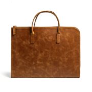 Tan Handmade Leather Laptop Bag