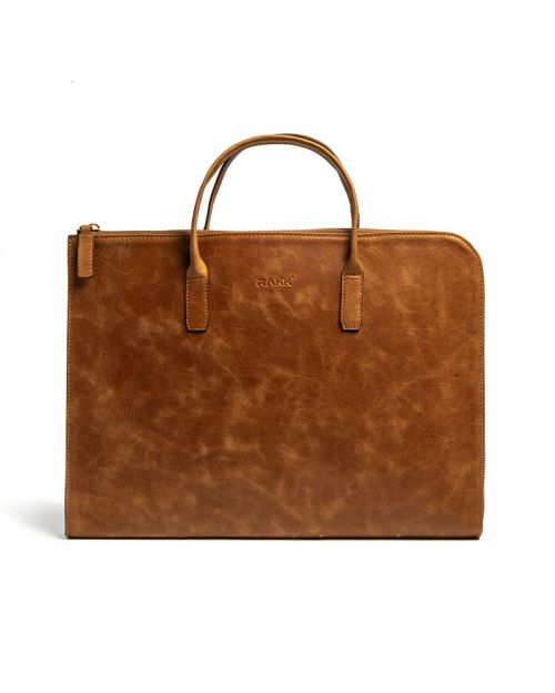 Tan Handmade Leather Laptop Bag