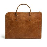 Tan Handmade Leather Laptop Bag