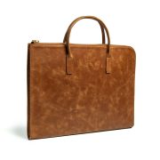 Tan Handmade Leather Laptop Bag