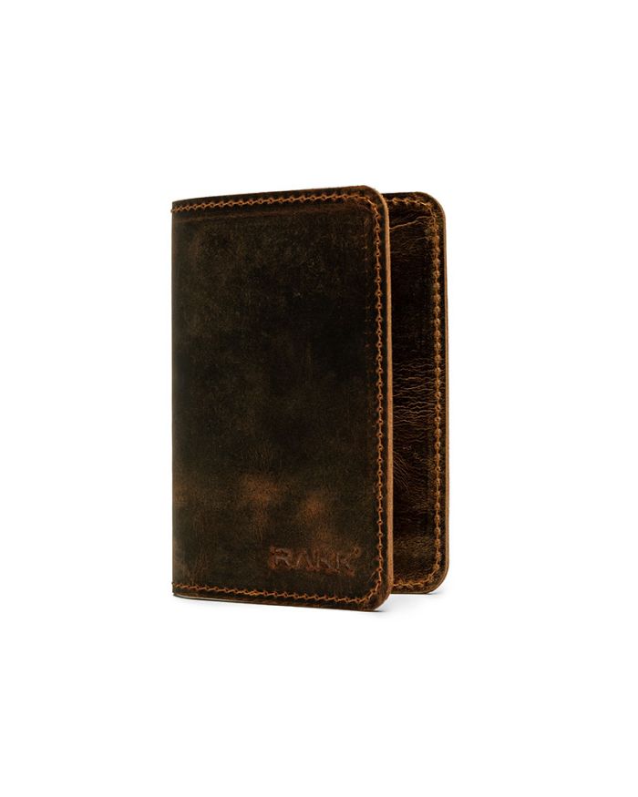 Handmade Durable Crazy Leather Passport Holder