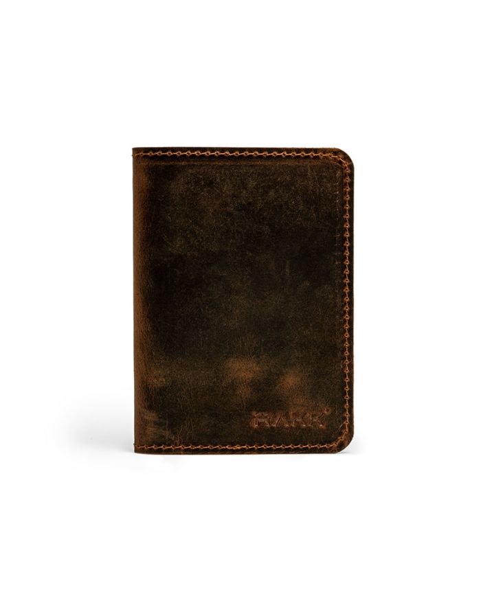Handmade Durable Crazy Leather Passport Holder