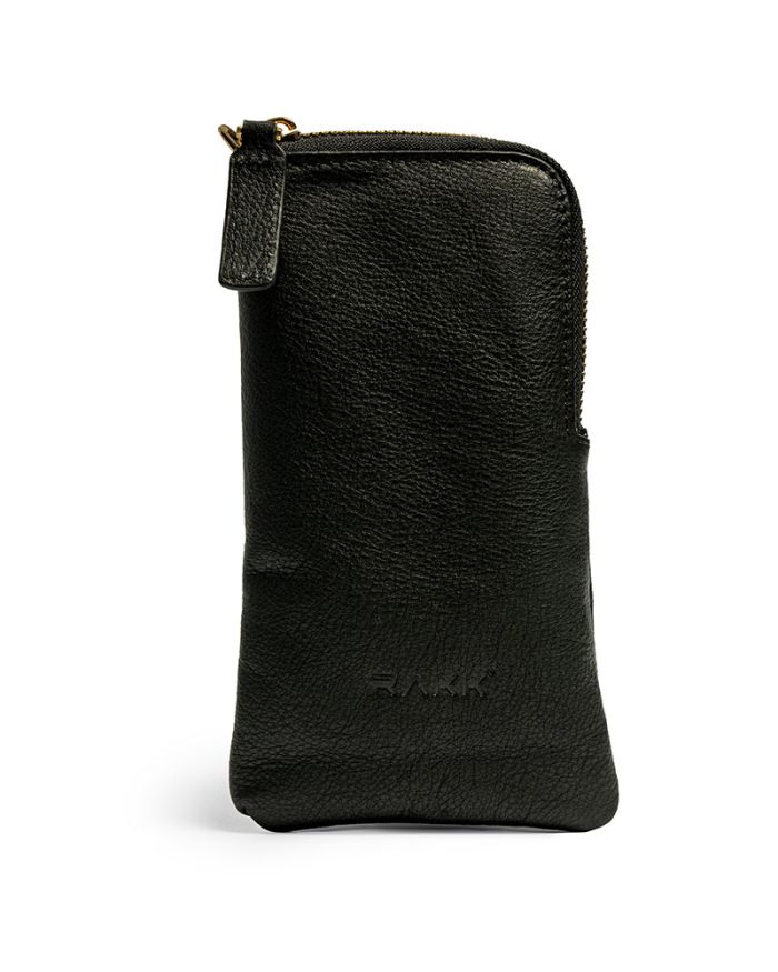 Handmade Black Phone and Glasses Case