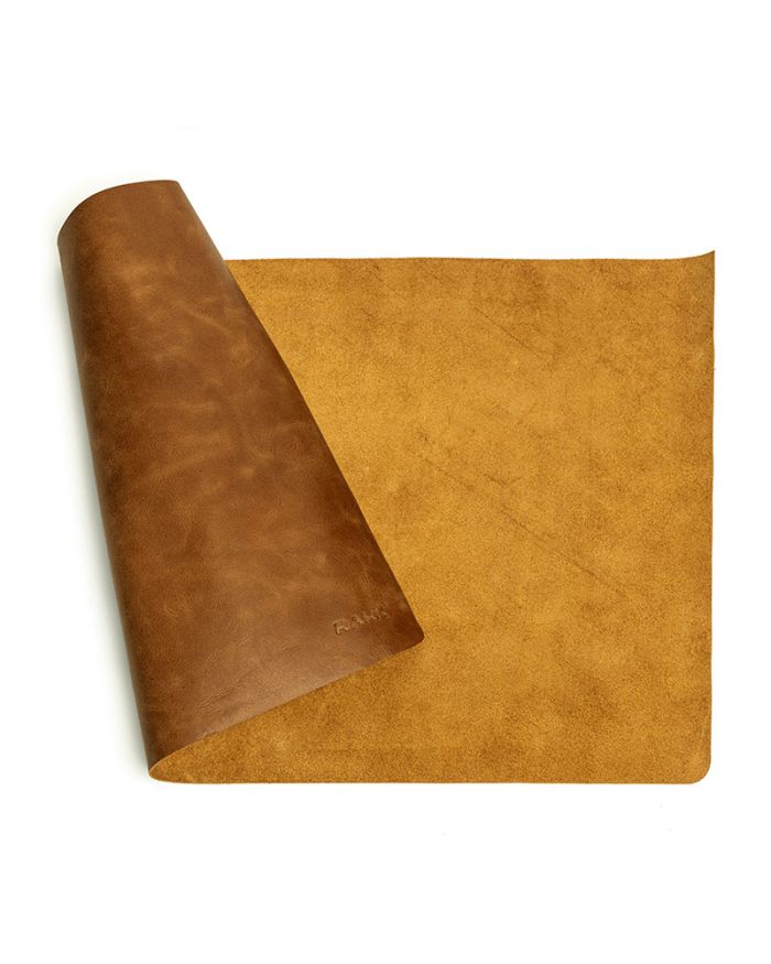 Handmade Tan Leather Mousepad