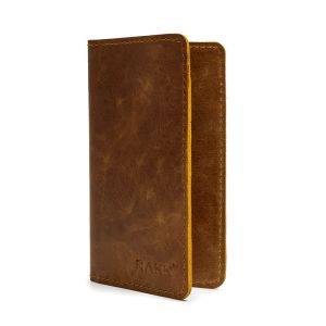 Handmade Vertical Tan Leather Wallet