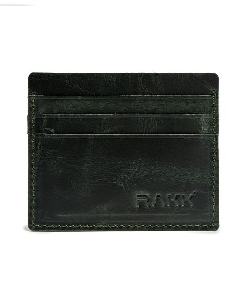 Handmade Water Green Leather Cardholder